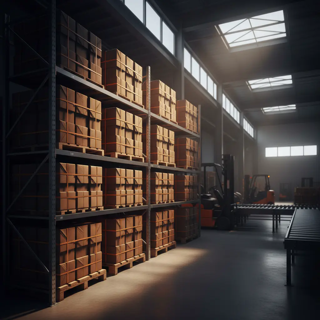 Packages neatly stacked and sorted